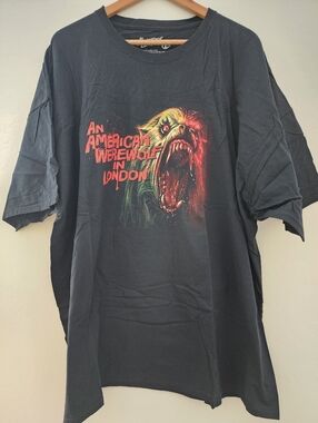 New Fright Rags An American Werewolf In London V2 Graphic Tee, 4XL, Black